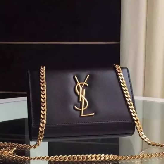 Replica Saint Laurent Small Monogram Satchel Bag In Black Leather